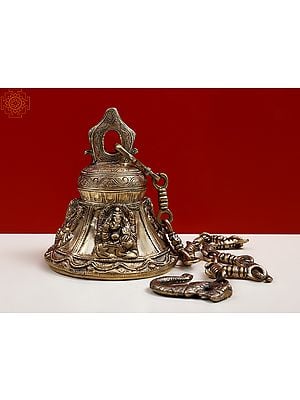 6" Brass Lord Ganesha Hanging Bell