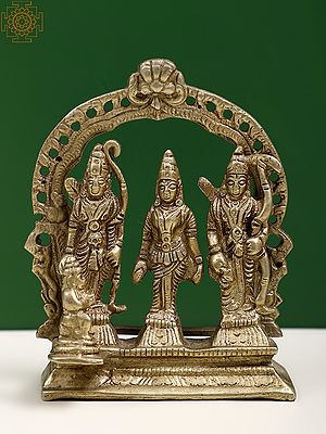 4" Brass Small Rama Darbar Statue