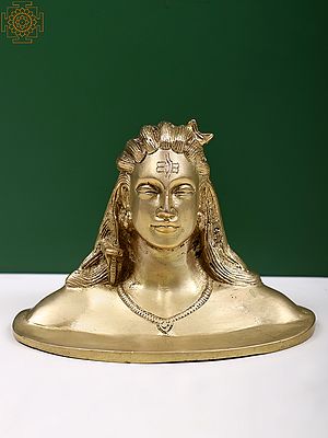 6" Brass Lord Adiyogi Shiva | Handmade