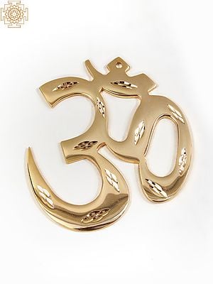 4" Brass Small Om Wall Hanging