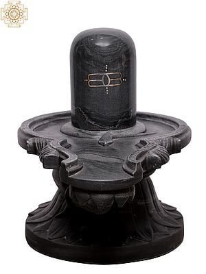 29" Black Marble Shiva Linga