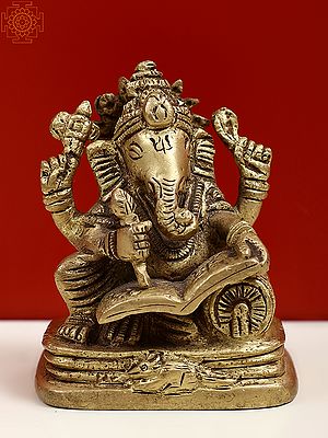 Miniatur Ratte Ganesh Ganesha Bronze Hausaltar  20 Jh 