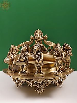 19" Brass Musical Ganesha Urli