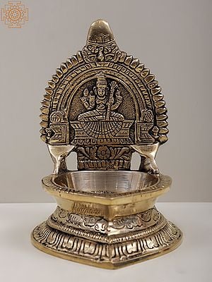 6" Brass Goddess Rajarajeshwari (Tripura Sundari) Lamp