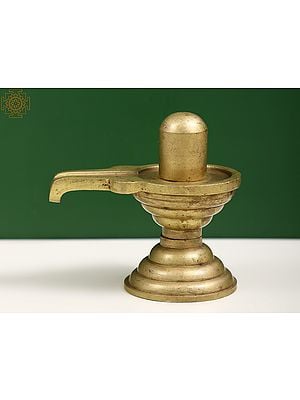 3" Small Brass Shiva Linga