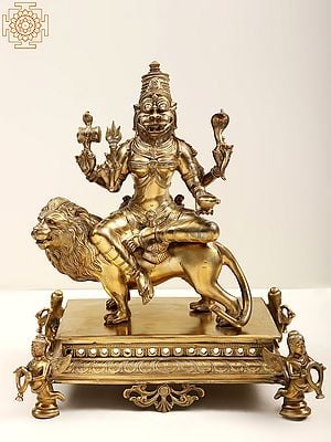 15" Bronze Superfine Pratyangira Devi | Hoysala Art