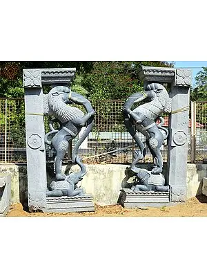 96" Large Pair of Yali Bracket | (Shipped by Sea Overseas)