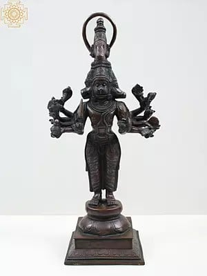 22" Brass Standing Panchamukhi Hanuman