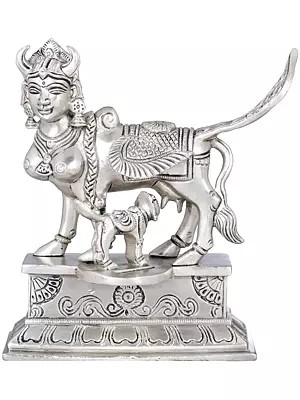 7" Kamadhenu The Wish-Fulfilling Divine Cow in Brass | Handmade | Made In India