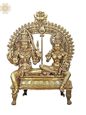 54" Large Size Shiva Family (Shiva Parivar) In Brass | Handmade | Made In India