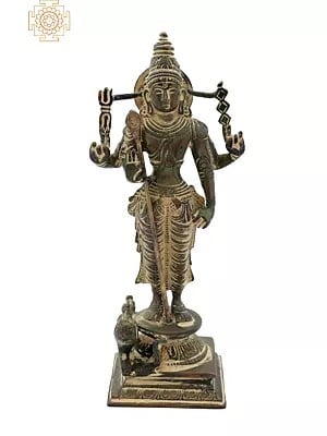 8" Karttikeya - The Son of Lord Shiva In Brass | Handmade | Made In India