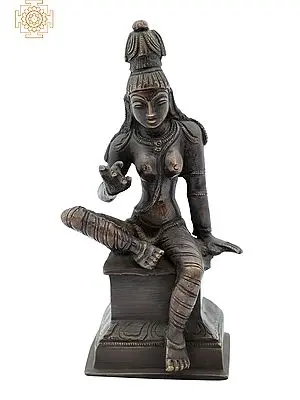 6" Parvati in Lalita Roop: Beauteous Aspect In Brass | Handmade | Made In India