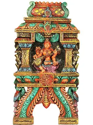 Richly Coloured Devi Sarasvati Mandir
