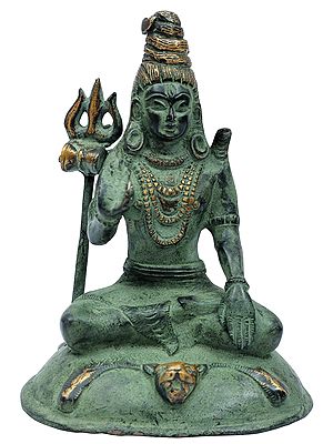 5" Lord Shiva Sculpture in Brass | Handmade | Made in India