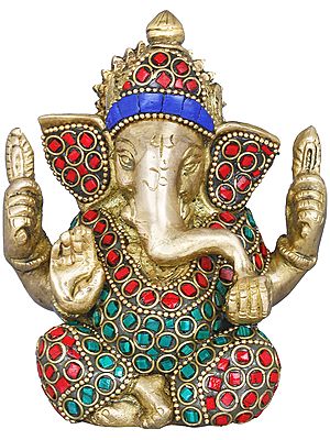 4" Small Size Bhagawan Ganesha in Brass | Handmade | Made in India