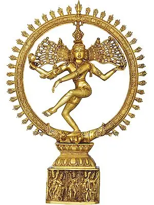 24" Anandatandava - The Dance of Absolute Bliss (Nataraja) In Brass | Handmade | Made In India