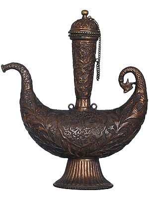 Finely Carved Superfine Islamic Surahi With Lid