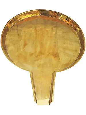 26" Large Size Circular Abhisheka Patra For Abhishekam In Brass | Handmade | Made In India
