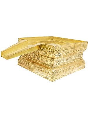 27" Large Abhisheka Patra In Brass | Handmade | Made In India