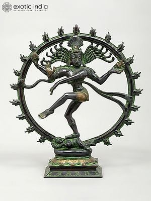 11" Nataraja Brass Figurine | Handmade | Made in India