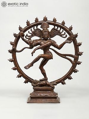 11" Nataraja Brass Figurine | Handmade | Made in India