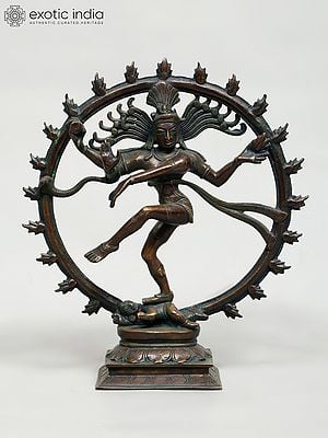 11" Nataraja Brass Figurine | Handmade | Made in India