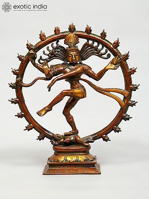 11" Nataraja Brass Figurine | Handmade | Made in India