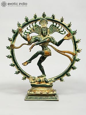 11" Nataraja Brass Figurine | Handmade | Made in India
