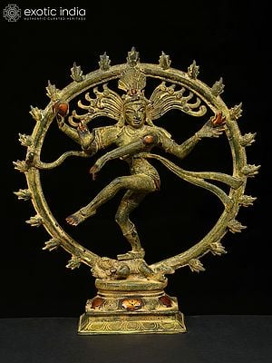 11" Nataraja Brass Figurine | Handmade | Made in India