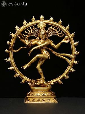 11" Nataraja Brass Figurine | Handmade | Made in India