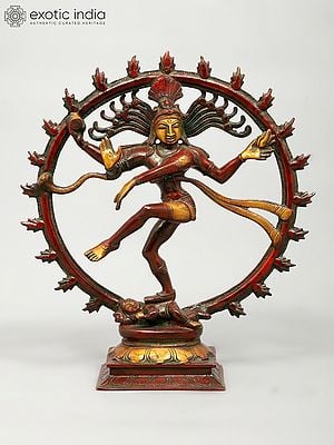11" Nataraja Brass Figurine | Handmade | Made in India