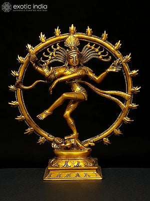 11" Nataraja Brass Figurine | Handmade | Made in India