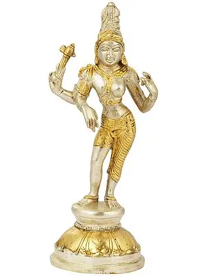 8" Ardhanarishvara In Brass | Shiva Parvati | Handmade | Made In India