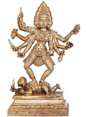 19" Goddess Kali | Madhuchista Vidhana (Lost-Wax) | Panchaloha Bronze from Swamimalai