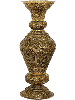 Superfine Carved Vase From Hathras