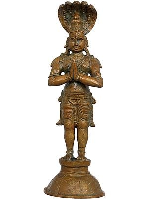 6" Naga Bhagawan | Handmade | Madhuchista Vidhana (Lost-Wax) | Panchaloha Bronze from Swamimalai