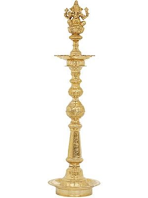 44" Superfine Lord Ganesha Lamp In Brass | Handmade | Made In India