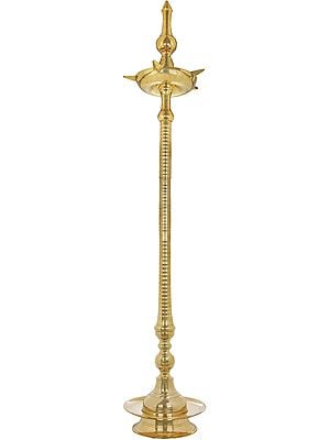 74" Super High South Indian Lamp in Brass | Handmade | Made in India