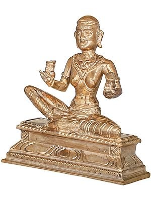 4" Karaikkal Ammaiyar, Beauty Of A Devoted Ghoul | Handmade | Madhuchista Vidhana (Lost-Wax) | Panchaloha Bronze from Swamimalai