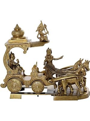 16" Gita Upadesha In Brass | Handmade | Made In India