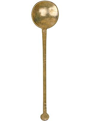Large Ritual Spoon For Distribution Of Prasadam