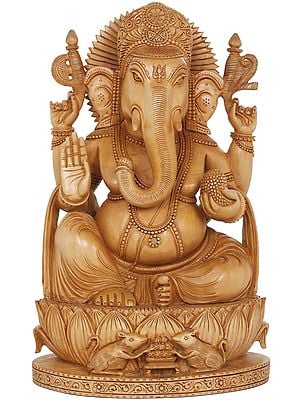 Ganesha On Lotus Seat