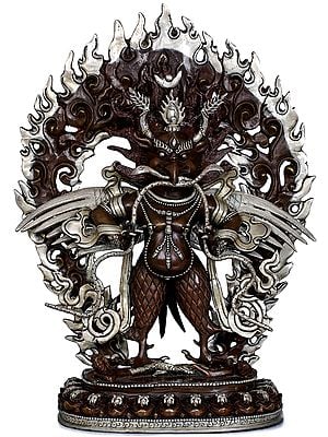 (Made in Nepal) Standing Garuda With Wings Strechted Out - Tibetan Buddhist