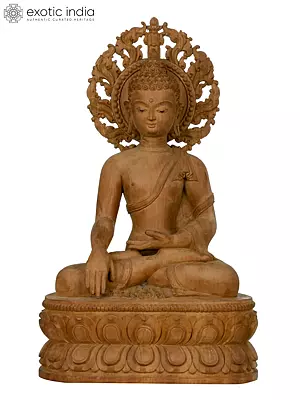 Made in Nepal Exotic India Lord Buddha in The Dharmachakra Mudra Copper Statue Made in Nepal Exotic India Lord Buddha in The Dharmachakra Mudra Copper Statue