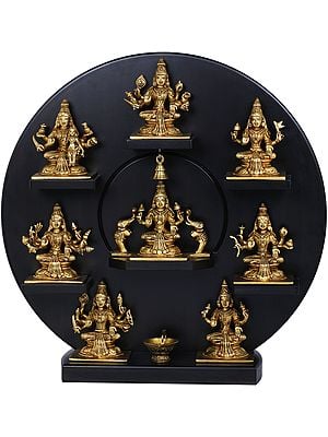 21" Ashtalakshmi Panel in Brass | Handmade | Made in India