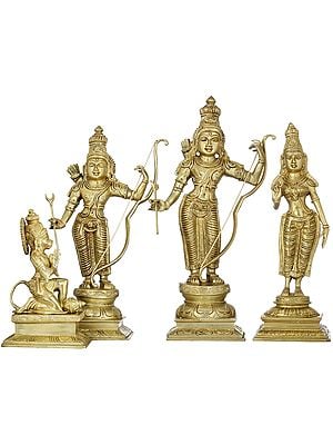 17" Rama Durbar In Brass | Handmade | Made In India