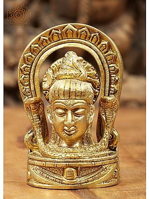 3" Small Mukhalingam In Brass | Handmade | Made In India