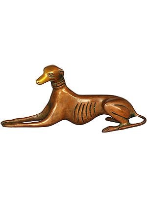 3" Seated Mongrel In Brass | Handmade | Made In India