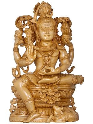 Intricately Sculpted Seated Lord Shiva