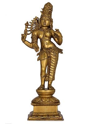 20" The Beauty Of Ardhanarishvara In Brass | Handmade | Made In India